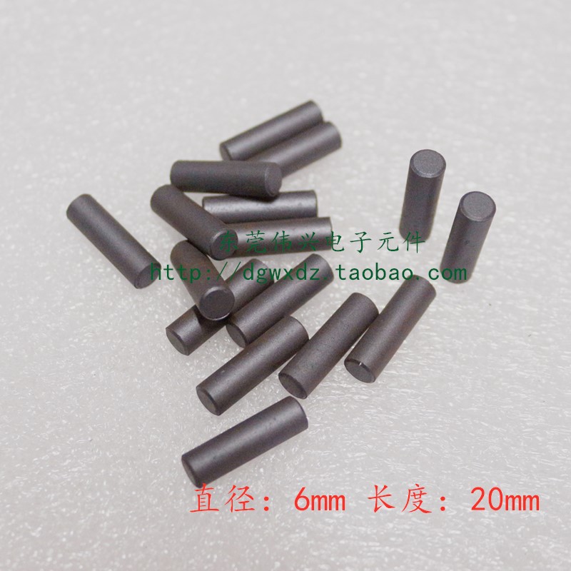 供应软磁氧体磁棒R6*20镍锌铁氧体磁芯 外径6mm长度20mm