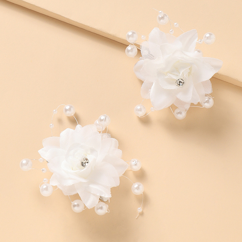 White Pearl Flower Super Fairy Flower Fairy Side Clip display picture 5