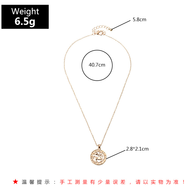 Fashion Twelve Constellation Necklace For Men And Women Symbol Gift Clavicle Chain display picture 25