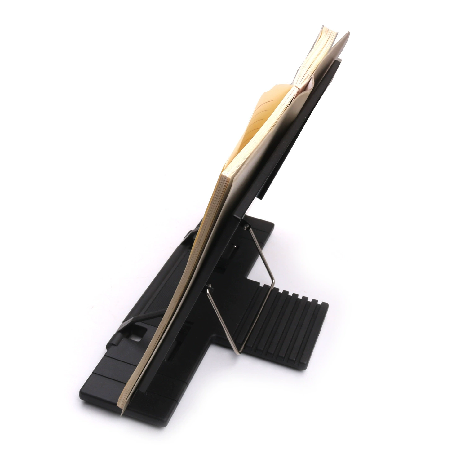 Metal foldable handheld universal bookshelf