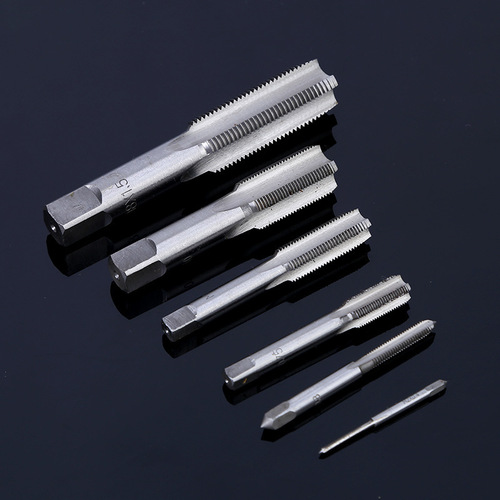 Complete set of tap and die set with 110 pieces, including taps, dies, tap wrench, and die holder