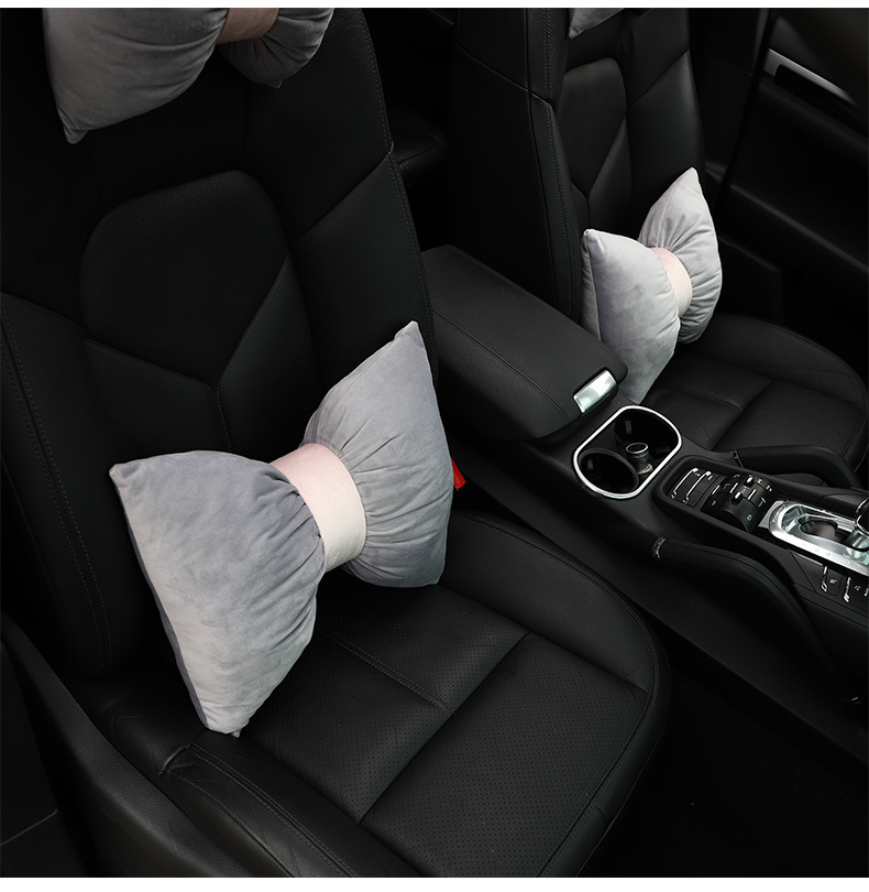 Car headrest waist Dutch velvet neck pillow new Li velvet does not shrink and does not fade car headrest