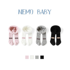 Children's tights socks new winter 2020 warm thick fuzzy baby footie socks with bow for girls