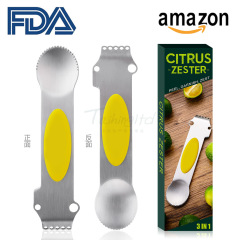 Creative gadgets multi-purpose orange peeler lemon peeler three-in-one peeler CITRUS ZESTER