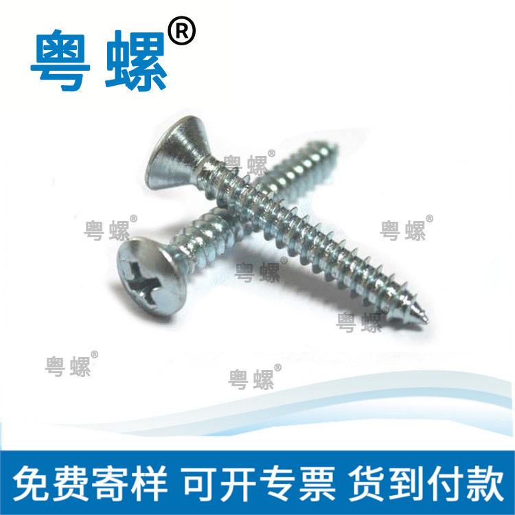 五金厂大量批发 十字槽头自攻螺丝 碳钢镀锌螺丝 沉头十字自攻钉