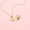 Children's cartoon accessory, necklace, fashionable metal ring