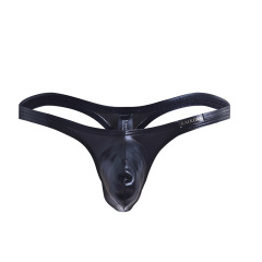 Men's T-shirt Garter Belt Leather Sexual Interest Underwear Low-rise U-shape imitation leather T-shirt Garter Belt Men's Underwear International Trade