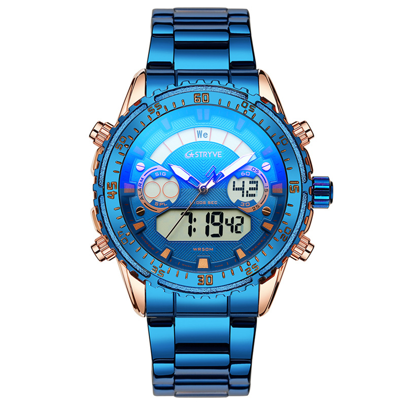 STRYVE reloj deportivo para hombre reloj electrónico impermeable reloj de cuarzo para hombre reloj de acero inoxidable reloj electrónico S8020