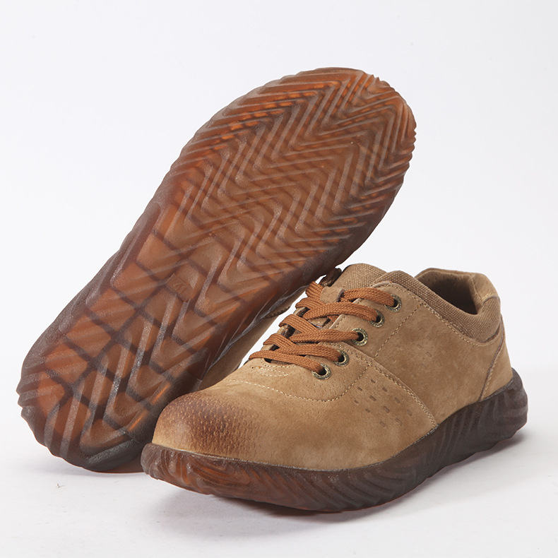 Four-season reverse velvet leather work labor protection shoes…