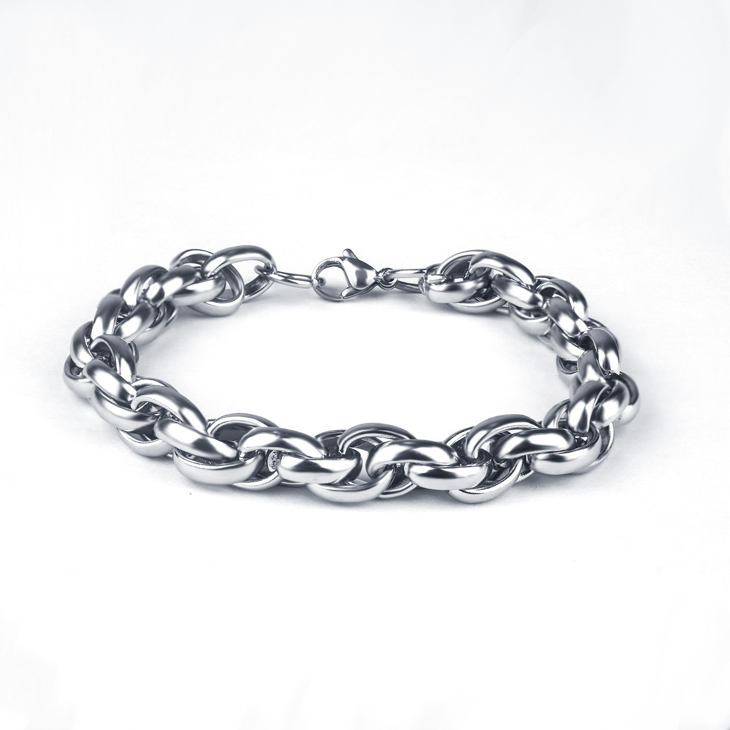 Wrapped Ring Necklace Fashion Trend with Titanium Decoration Stainless Steel Fried Dough Twists Bracelet_voghion.com