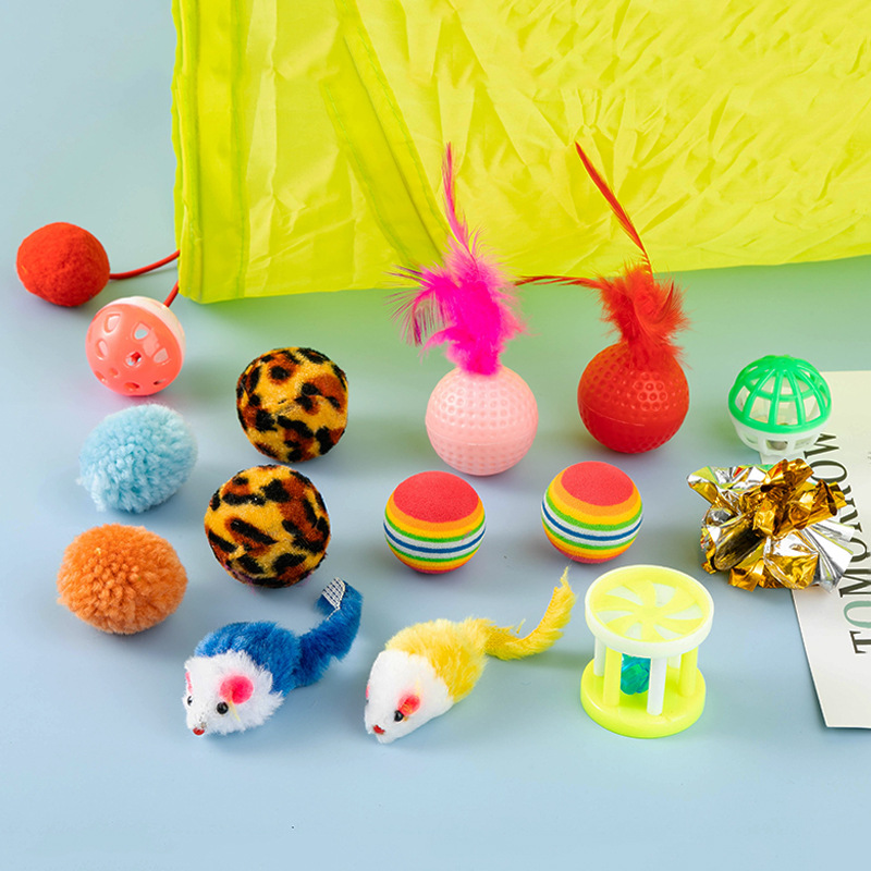 Mascota gato juguete 21 traje gato canal divertido gato palo felpa ratón juguete combinación transfronteriza Amazon