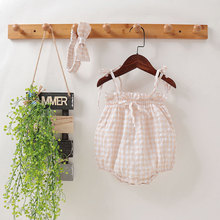 佛山婴儿衣服夏装薄款女宝宝包屁短裤网红婴儿服可爱ins吊代哈衣