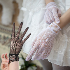 Factory direct sales European and American style sexy lace mesh gloves dark sexy bar nightclub stage bride