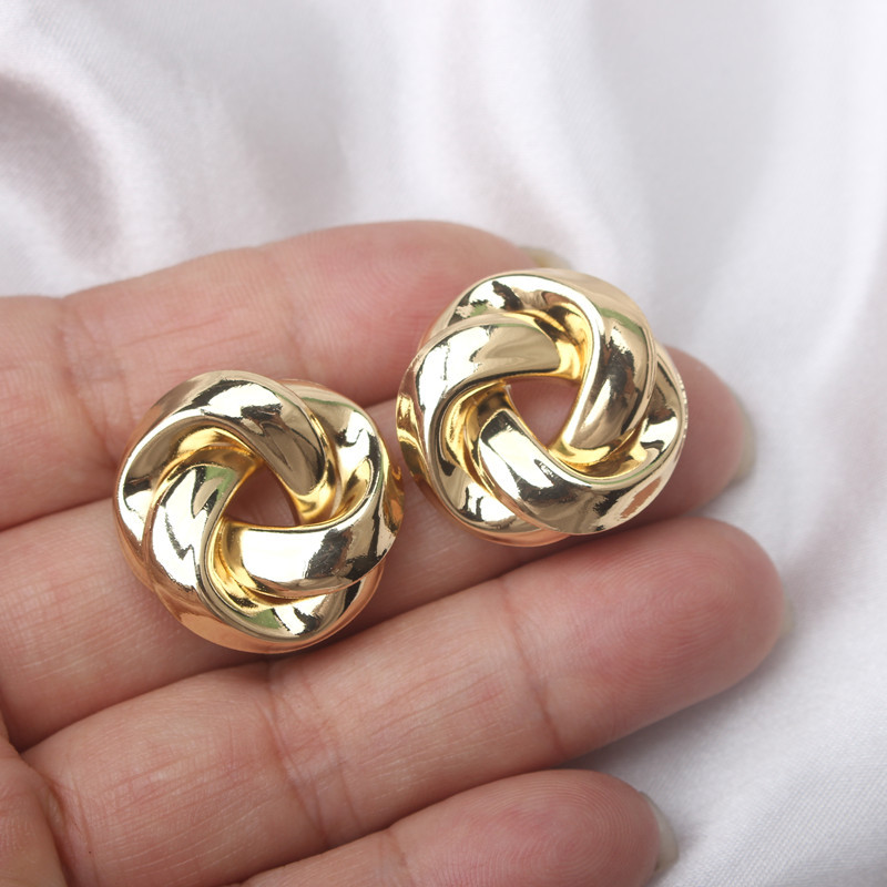 Plating Design Wholesale Jewelry 1 Pair Vintage Style Geometric Metal Ear Studs