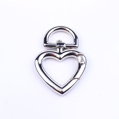 Heart-shaped metal keychain accessory, unique keychain, zinc alloy keychain chain decoration accessories DIY kit, keychain
