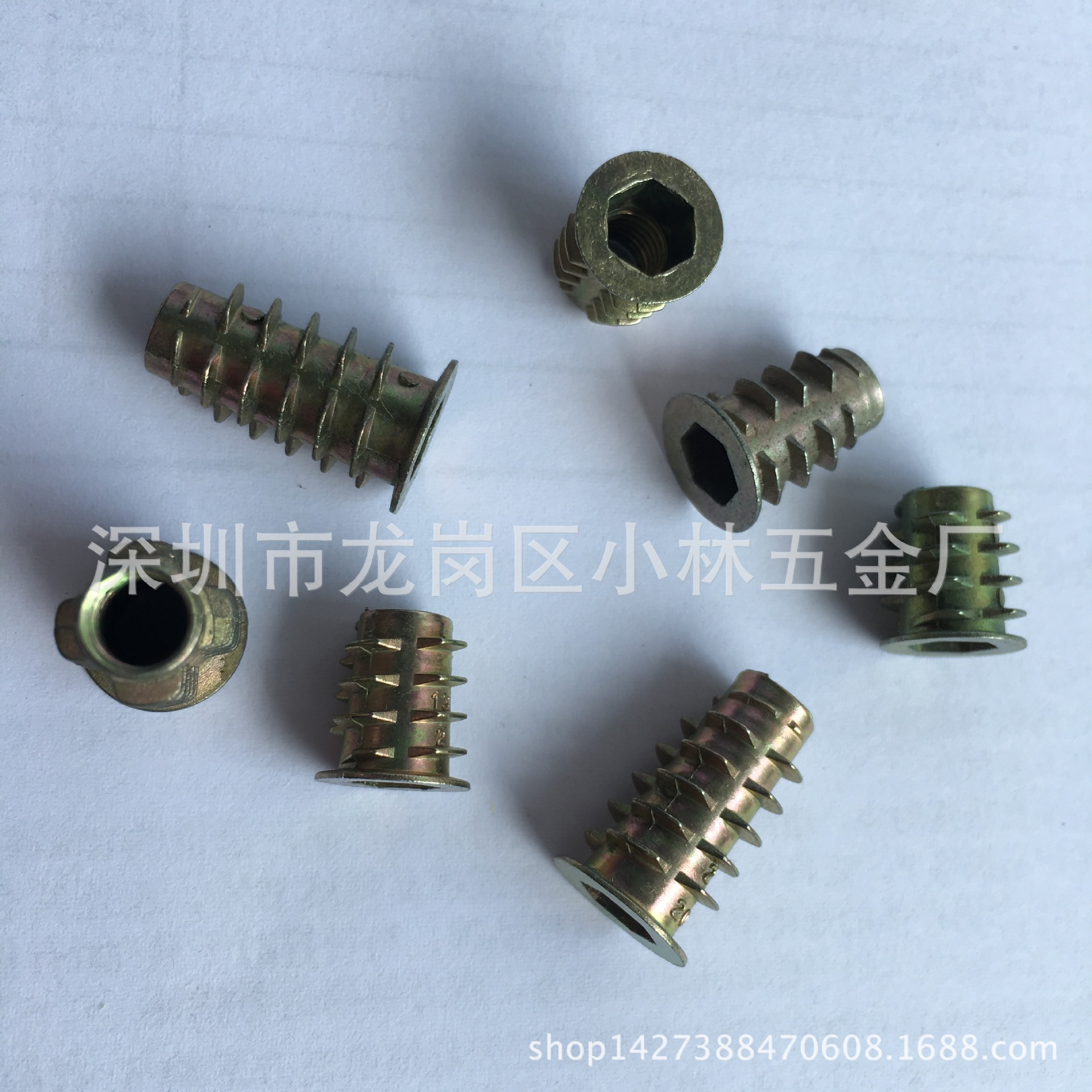 锥母带介锥母家具螺母内外牙螺母M6锌合金带介内牙螺母