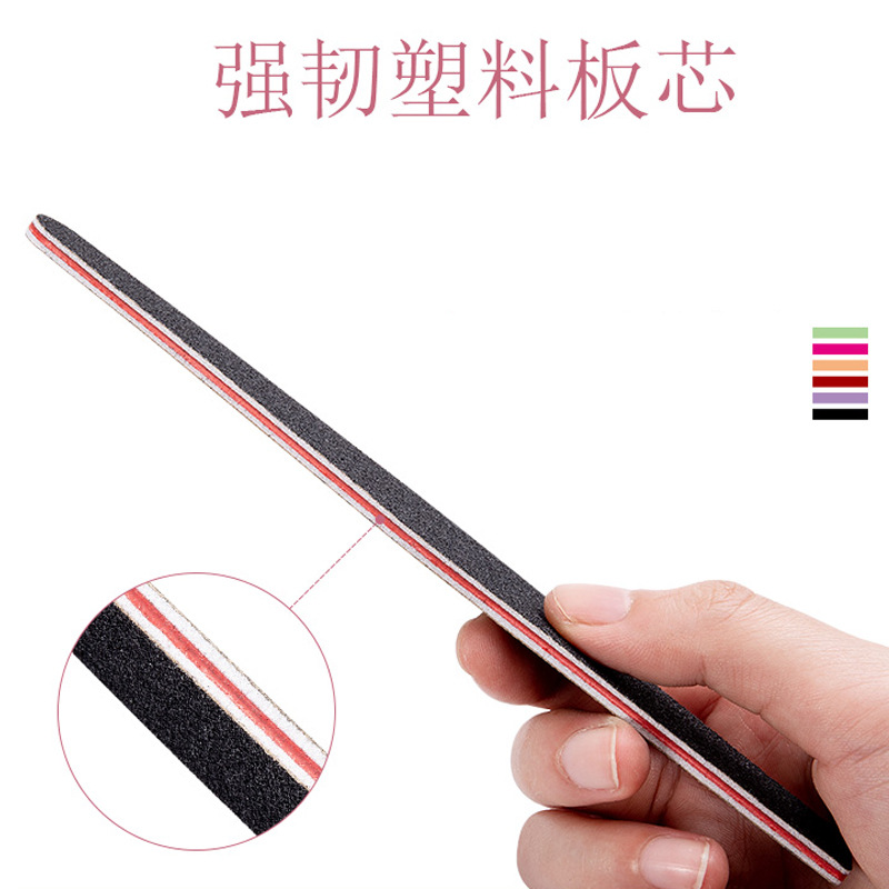 美甲指甲锉打磨条磨甲专用砂条抛光条海绵搓条修指甲打磨工具套装