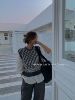 shirt False two knitting jacket Easy Korean Edition Mosaic Long sleeve shirt Scheming design Show thin