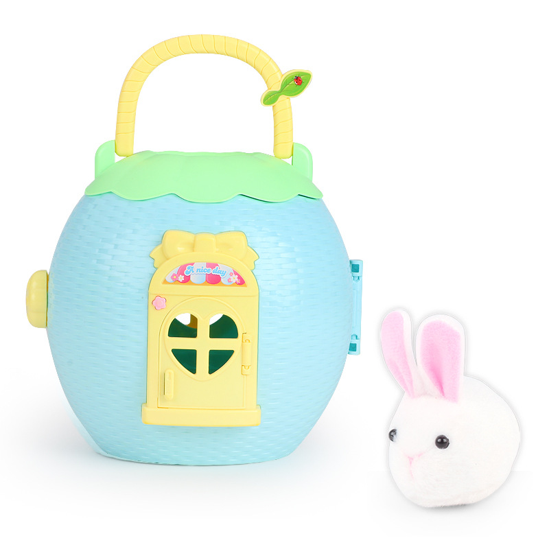 感应萌宠女孩4儿童5玩具生日礼物过家家快乐小鸡养成屋仿真宠物