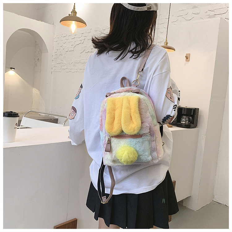 Fashion New Cute Rabbit Ears Backpack display picture 1