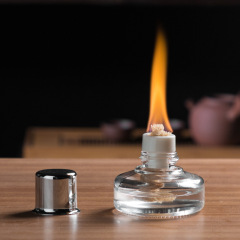 Glass alcohol lamp tea brewing stove tea set white clay charcoal stove alcohol stove temperature tea brewing device tea ceremony heating and keeping warm coffee small size
