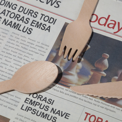 Disposable spoon, birch knife, fork, spoon for cake, wooden fork, dessert spoon, ice cream scoop, small production wooden fork