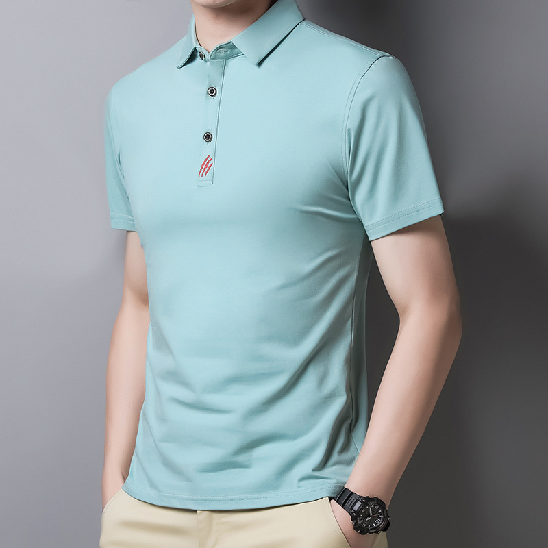 Polo homme en Coton peigné - Ref 3442847 Image 10