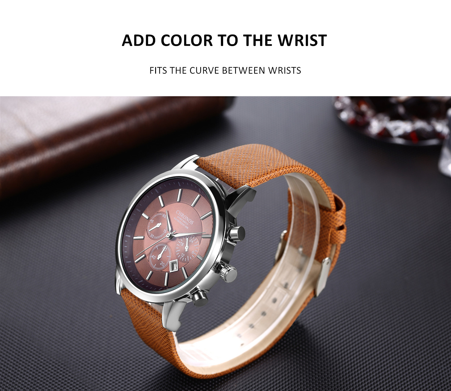 New light luxury fashion simple men's watch leisure belt calendar watch_voghion.com