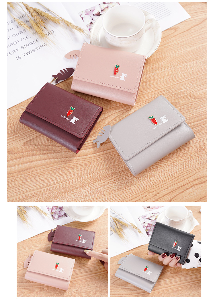 Women's Spring&summer Pu Leather Cartoon Cute Square Zipper Buckle Small Wallet display picture 2