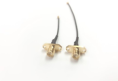 IPX转SMA菱形法兰两孔连接线1.37黑色线