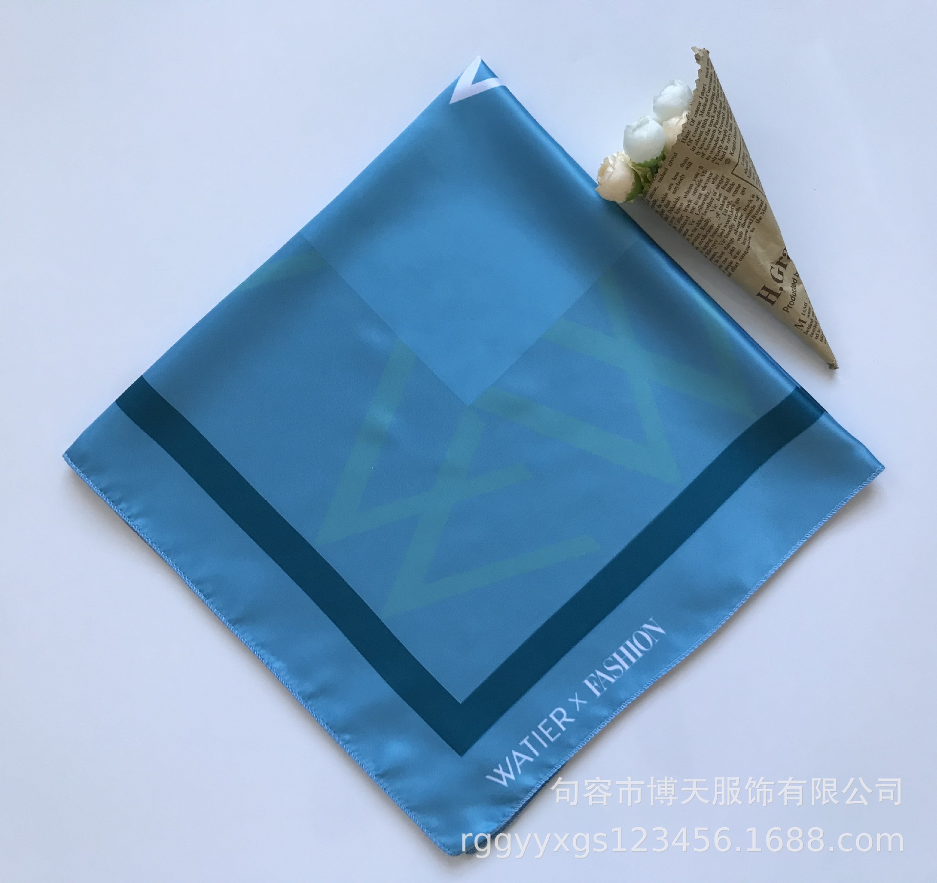 厂家定制 全涤色丁印花方巾头巾大手帕 仿真丝头巾 出口环保品质-阿里巴巴