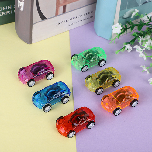 Clear transparent trampoline for kids, mini toy car for intelligence, hot-selling toy, wholesale children's small toys