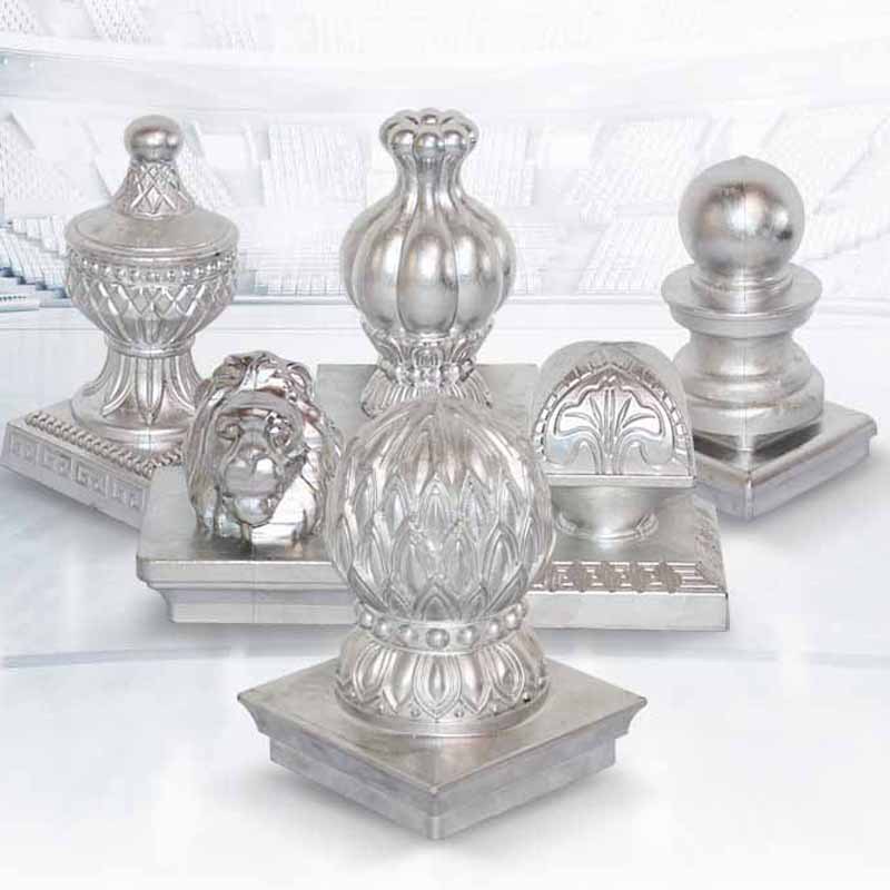 铝艺栅栏帽柱头楼梯花防护栏立杆门窗花配件摇铸涂料