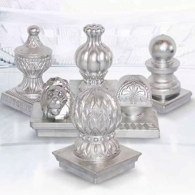 铝艺栅栏帽柱头楼梯花防护栏立杆门窗花配件摇铸涂料