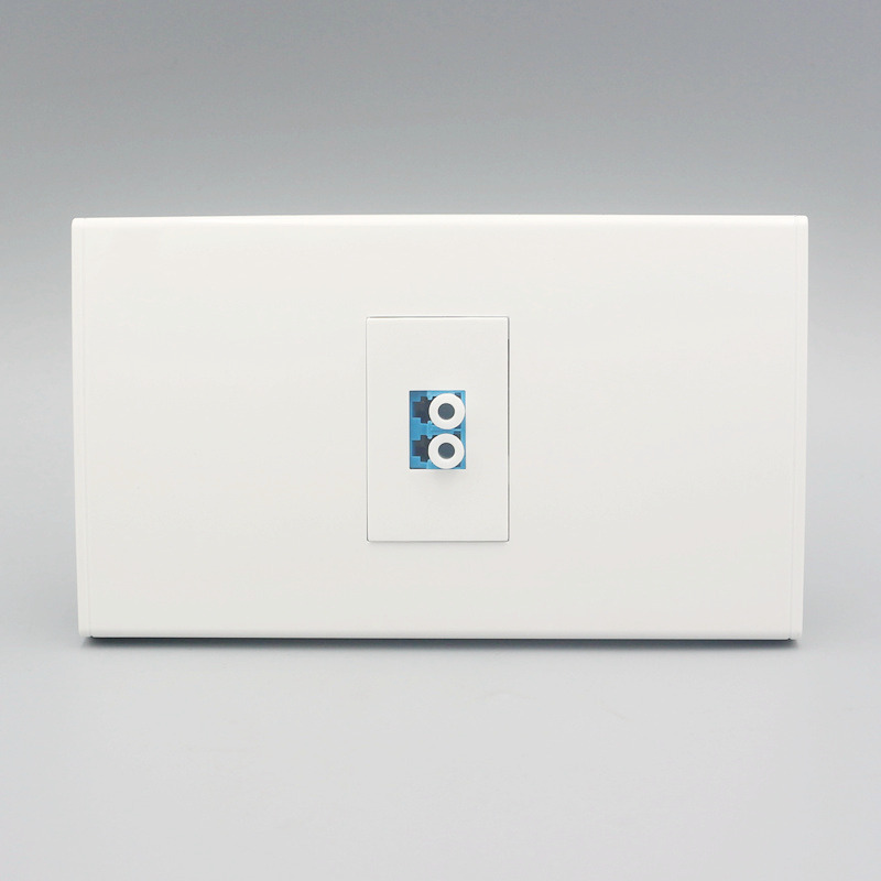 120型一位LC光纤对接面板 单口光纤耦合器电脑宽带法兰盘墙壁插座