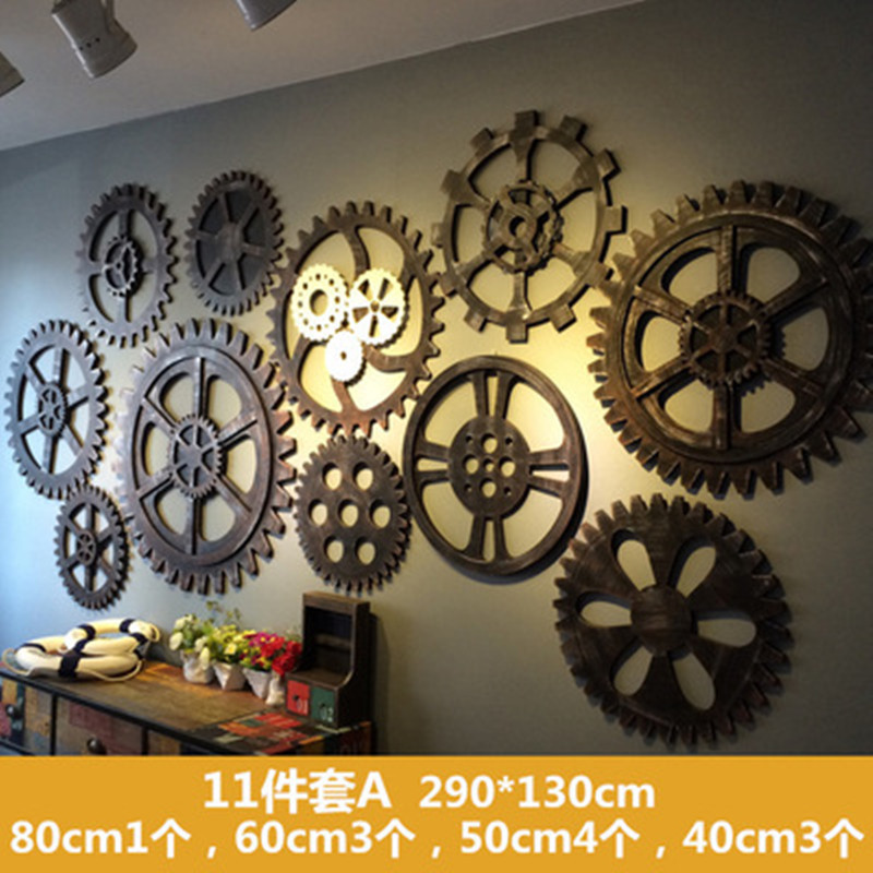 Vintage Industrial Wind Gear Decorations Wall Decorations Wall Pendant LOFT Old Bar Distinctive Creative Wall Decorations