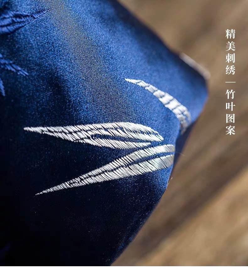 Juego de té de Kung Fu portátil traje de viaje bolsa de tela de lino de algodón juego de té bolsa de almacenamiento una olla dos tazas bolsa de tela té