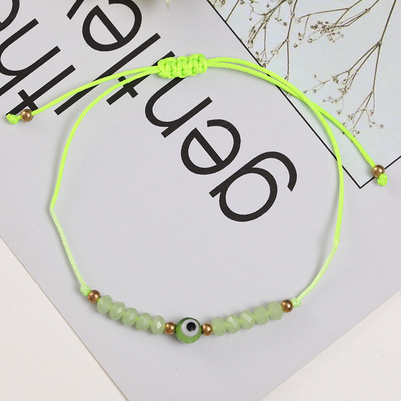 Knitting Design Fashion Eye Artificial Crystal Rope Knitting Unisex Bracelets
