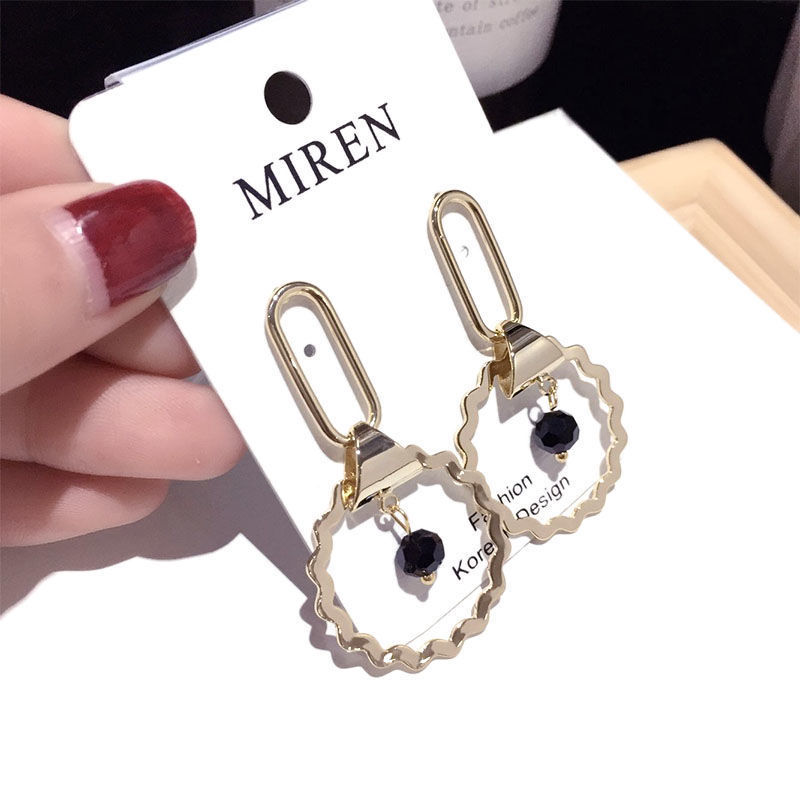 Heart Metal Zircon Earrings display picture 4