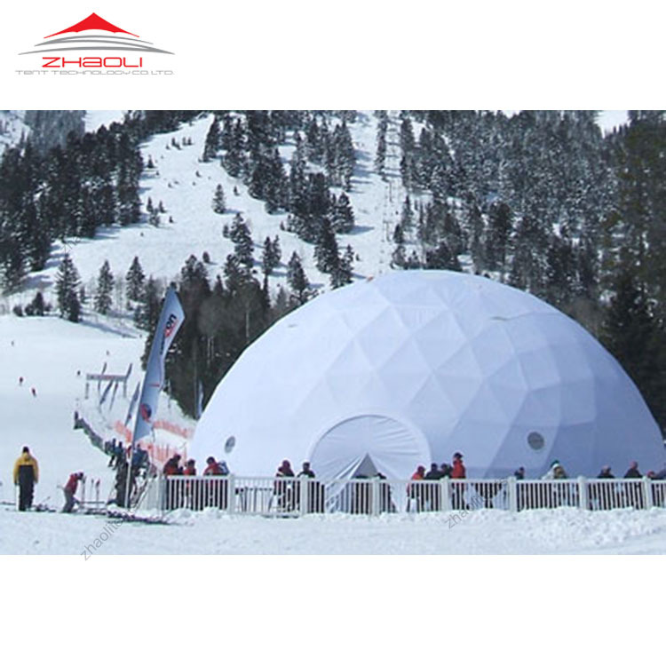 厂家户外活动婚礼球形篷房 850克白色PVC涂层布防水阻燃