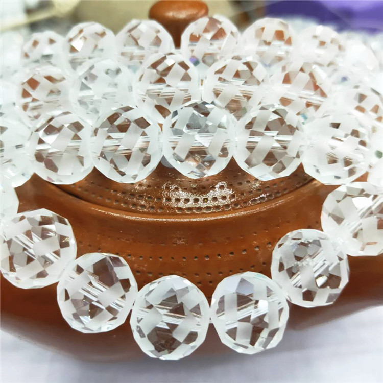 Wholesale of special crystal jewelry cut white crystal loose beads, DIY glass semi-finished jewelry beads, factory direct sales detail image 3