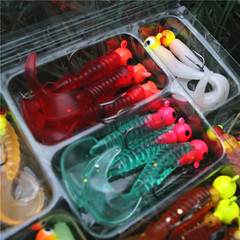 鉛頭鈎軟餌套裝卷尾蛆蟲單尾蟲仿生路亞假餌擬餌漁具用品批發