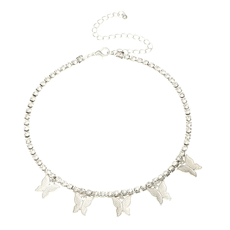 Joyera de moda super collar de cadena de clavcula de hadas simple collar de diamantes de una sola capa al por mayor nihaojewelrypicture8