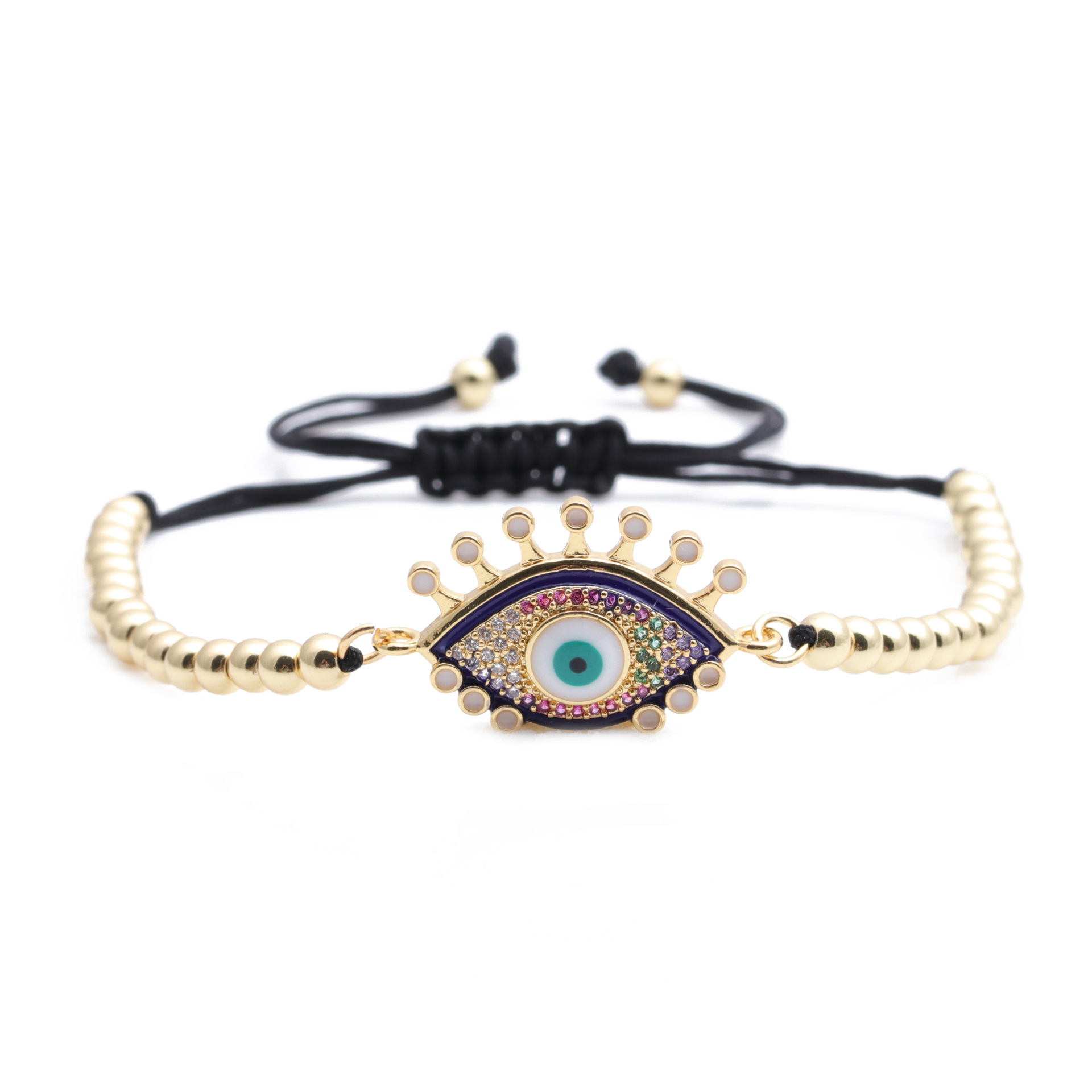 copper micro-inlaid zircon devilu0027s eye bracelet