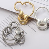 Metal hairgrip, gold clip, crab pin, small hair accessory for bath, South Korea, simple and elegant design
