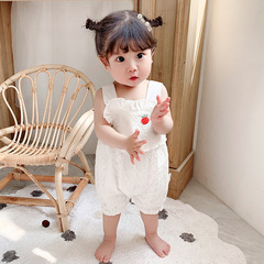 Idea Baby Summer New Women and Children's Baby One-Piece Outfit Trendy Sleeveless Bodysuit Diaper Cover Cotton Huggy Short Climbing 9631