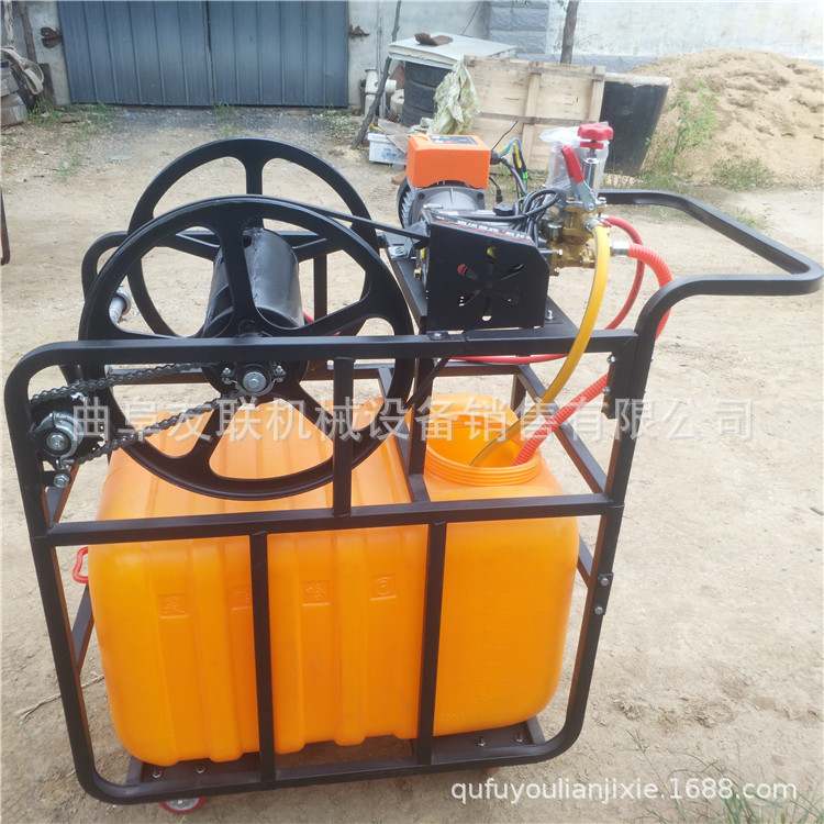 手推式电动喷雾机 养殖场高压喷雾消毒车 直销手推式电瓶打药机65