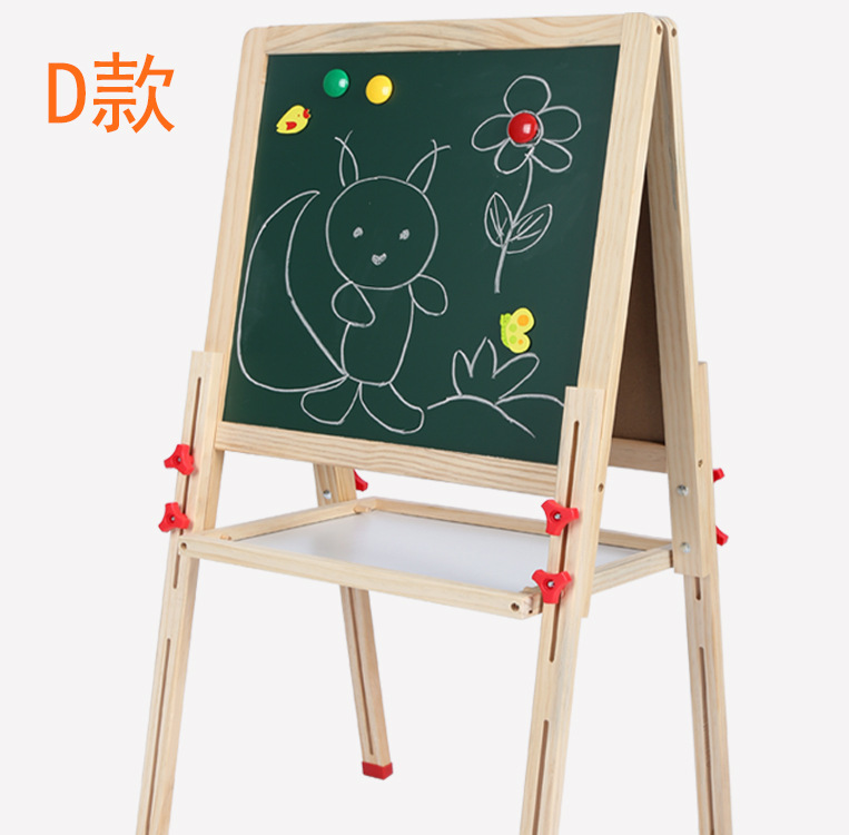 Yiliang Step D Double-sided Magnetic Lift Drawing Board Children's Home Graffiti Board Early Education Wooden Toys