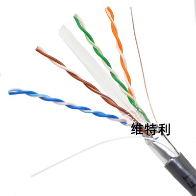 维特利国标CAT6e单屏蔽超六类纯无氧铜FTP千兆网线 光纤线缆厂家|ru