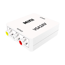 mini vga to av音视频转换器 vga转av小白盒 微型 VGA2AV